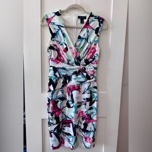 White House Black Market Multicolor Floral Midi Dress